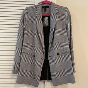 NWT F21 Plaid Career Jacket Double Breasted Blazer